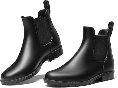 DREAM PAIRS Wellington Boots Women and Men Ankle Ladies Wellies Short Chelsea Booties (Size 8) Waterproof Rain Boots