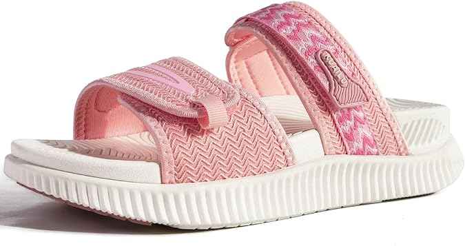KuaiLu Womens Fashion Orthotic Slides Ladies Athletic Thick Cushion Recovery Sandals Adjustable Strap Slip On Walking Sandles With Comfortable Plantar Fasciitis Arch Support