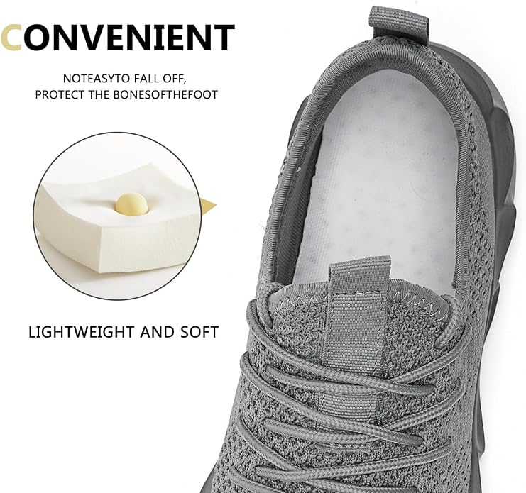 Linenghs Mens Running Shoes Tennis Gym Sneakers Casual Slip On Walking Lightweight Athletic Mesh Workout Breathable Fashion Sports Shoes