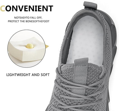 Linenghs Mens Running Shoes Tennis Gym Sneakers Casual Slip On Walking Lightweight Athletic Mesh Workout Breathable Fashion Sports Shoes