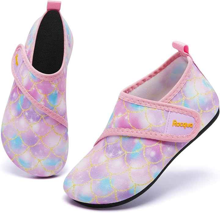 Racqua Toddler Kids Water Shoes Lightweight Swim Shoes Quick Dry Aqua Shoes Beach Pool for Boys Girls