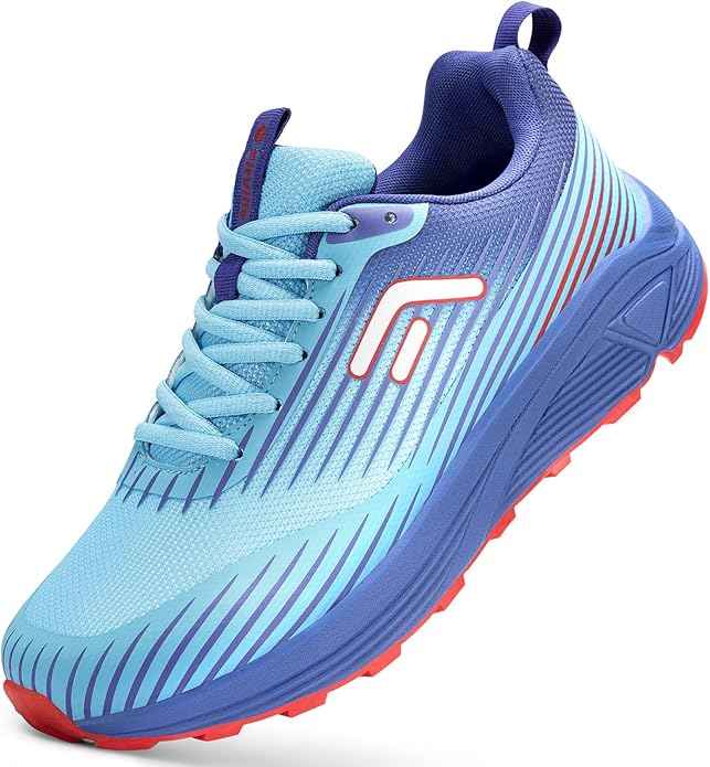 FitVille Wide Fit Mens Trail Running Shoes Breathable Hiking Trekking Trainers Arch Support Walking Shoes