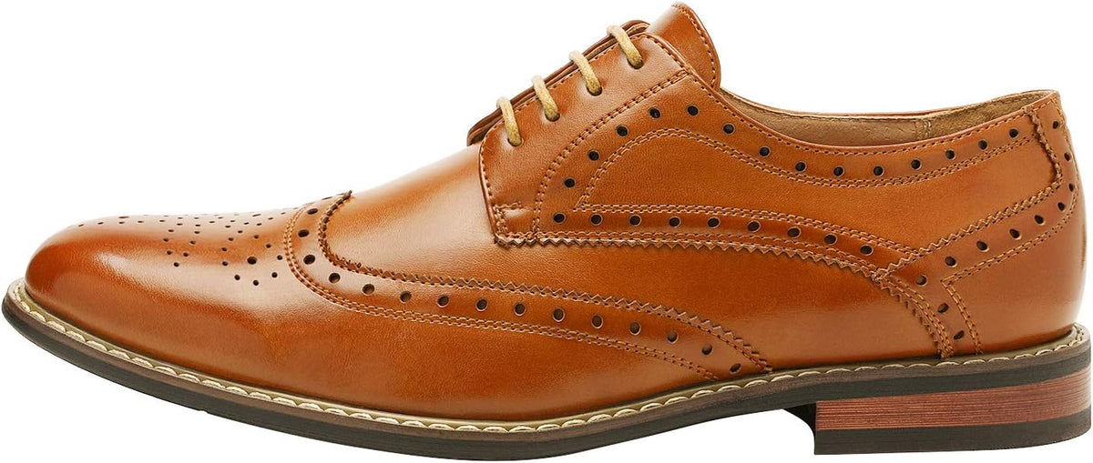 Mens Wingtip Derby Dress Shoes