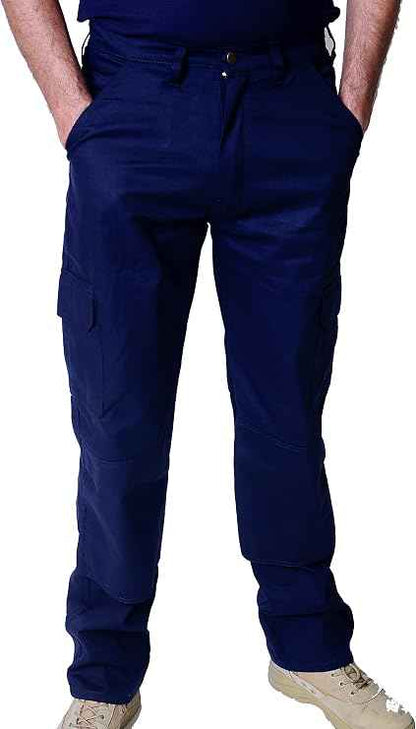 IBEX TR5 Men’s Cargo Work Trousers with Knee Pad Pockets - Heavy Duty Builder Pants with Multi-Pocket, Elastic Waist, Twin Belt Loops &amp; YKK Zip - Durable Workwear Combat Trousers