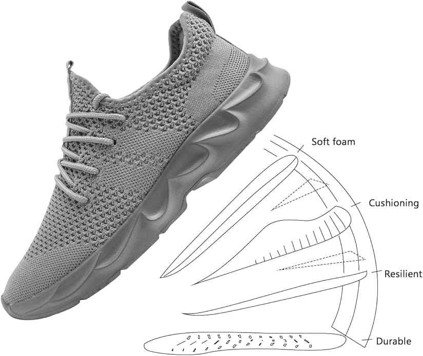 Women Running Shoes Trainers Breathable Walking Sneakers Non Slip Tennis Comfortable Lightweight Shoes Athletic Jogging Sneakers for Ladies