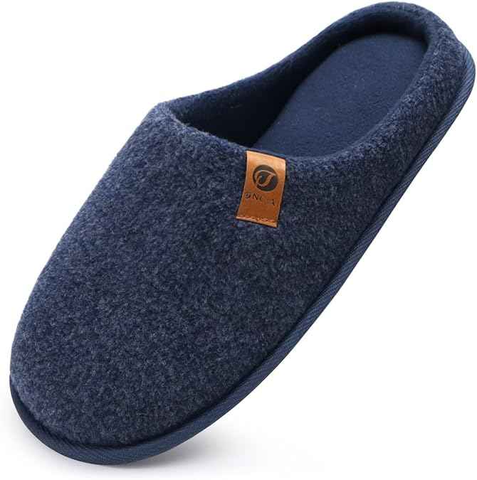 ONCAI Mens Slippers Memory Foam Slippers Slip On Warm Fluffy House Indoor/Outdoor Shoes With Non-Slip Sole (Size 13))