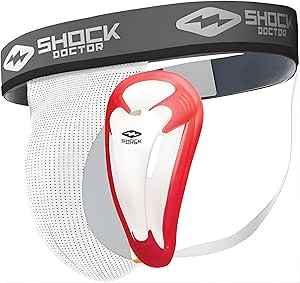 Shock Doctor 213 Core Supporter with BioFlex Cup for Sports Protection — Youth and Adult, (One Athletic Cup Groin Guard and Support)