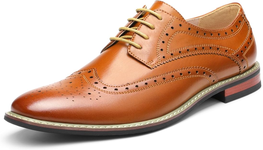 Mens Wingtip Derby Dress Shoes