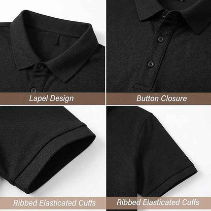 Viiotu Womens Polo Shirt Short Sleeve 100% Cotton