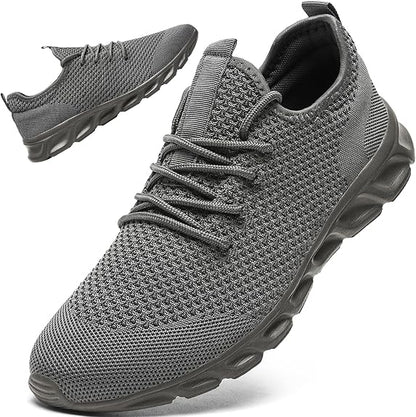 Linenghs Mens Running Shoes Tennis Gym Sneakers Casual Slip On Walking Lightweight Athletic Mesh Workout Breathable Fashion Sports Shoes