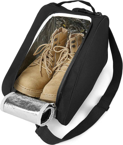 Premium Walking Boot Bag, Waterproof Hiking Boot Shoe Bag Ideal for Adults, Children, Men, Women (Black)