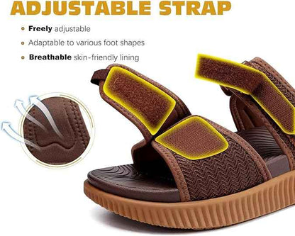 KuaiLu Womens Fashion Orthotic Slides Ladies Athletic Thick Cushion Recovery Sandals Adjustable Strap Slip On Walking Sandles With Comfortable Plantar Fasciitis Arch Support