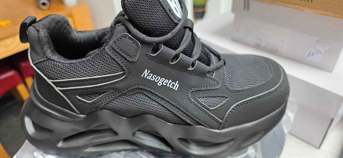 Nasogetch Safety Trainers Men Women Steel Cap Trainers Lightweight Safety Shoes Breathable Cushion Non Slip | Breathable mesh and cushioned support, with steel toe and puncture-resistant protection for warehouse and retail work