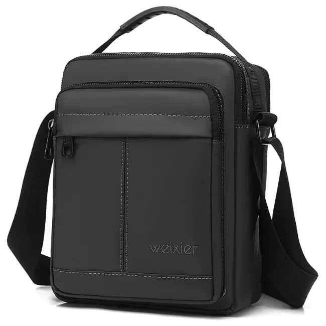 Mens Leather Crossbody Bags Messenger Bag Shoulder Bag Business Satchel Fashion Travel Bag Handbag Adjustable Shoulder Strap