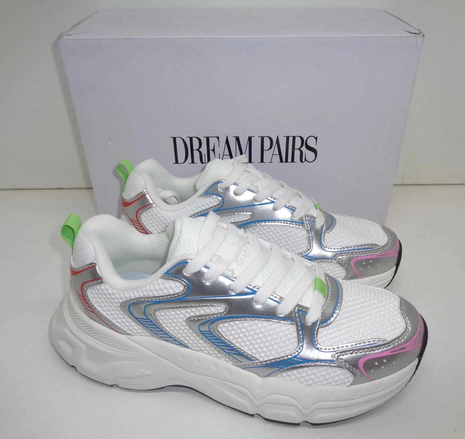 Ladies White Trainers Womens Casual Chunky Comfort Shoes RRP £50