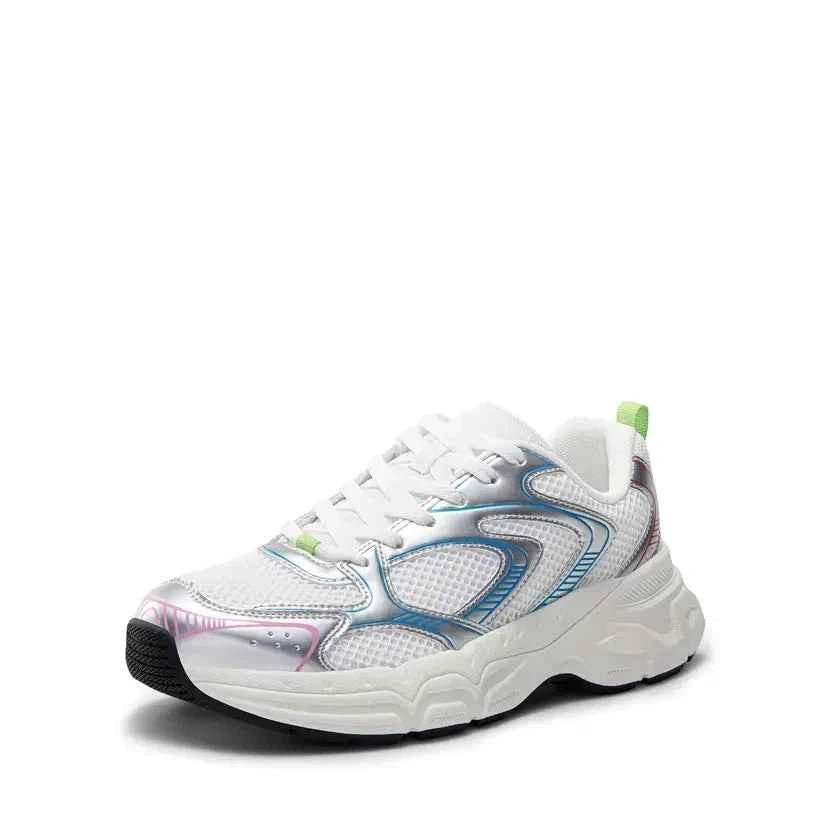 Ladies White Trainers Womens Casual Chunky Comfort Shoes RRP £50