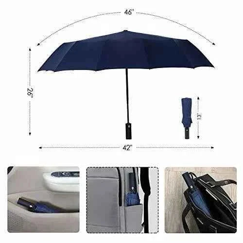 Jiguoor 12 Rib Umbrella (BLACK)